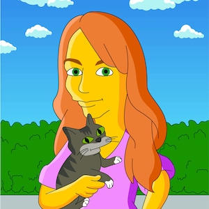 Retrato de encargo / avatar amarillo de su foto / avatar de dibujos animados / avatar personalizado / dibujante / avatar ilustrado / regalo de dibujos animados