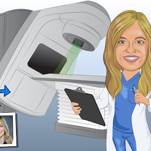 Regalo de radioterapeuta: caricatura personalizada a partir de una foto, regalo de radioterapia