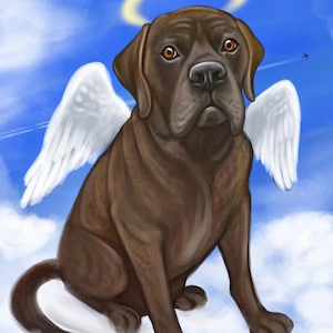 Dog Remembrance Gift Portrait, Dog Loss Portrait, Dog Memorial Gift, Dog Sympathy Gift, Dog Tribute