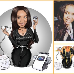 Body Sculpting Logo - custom portrait for your business logo, Body Contouring logo