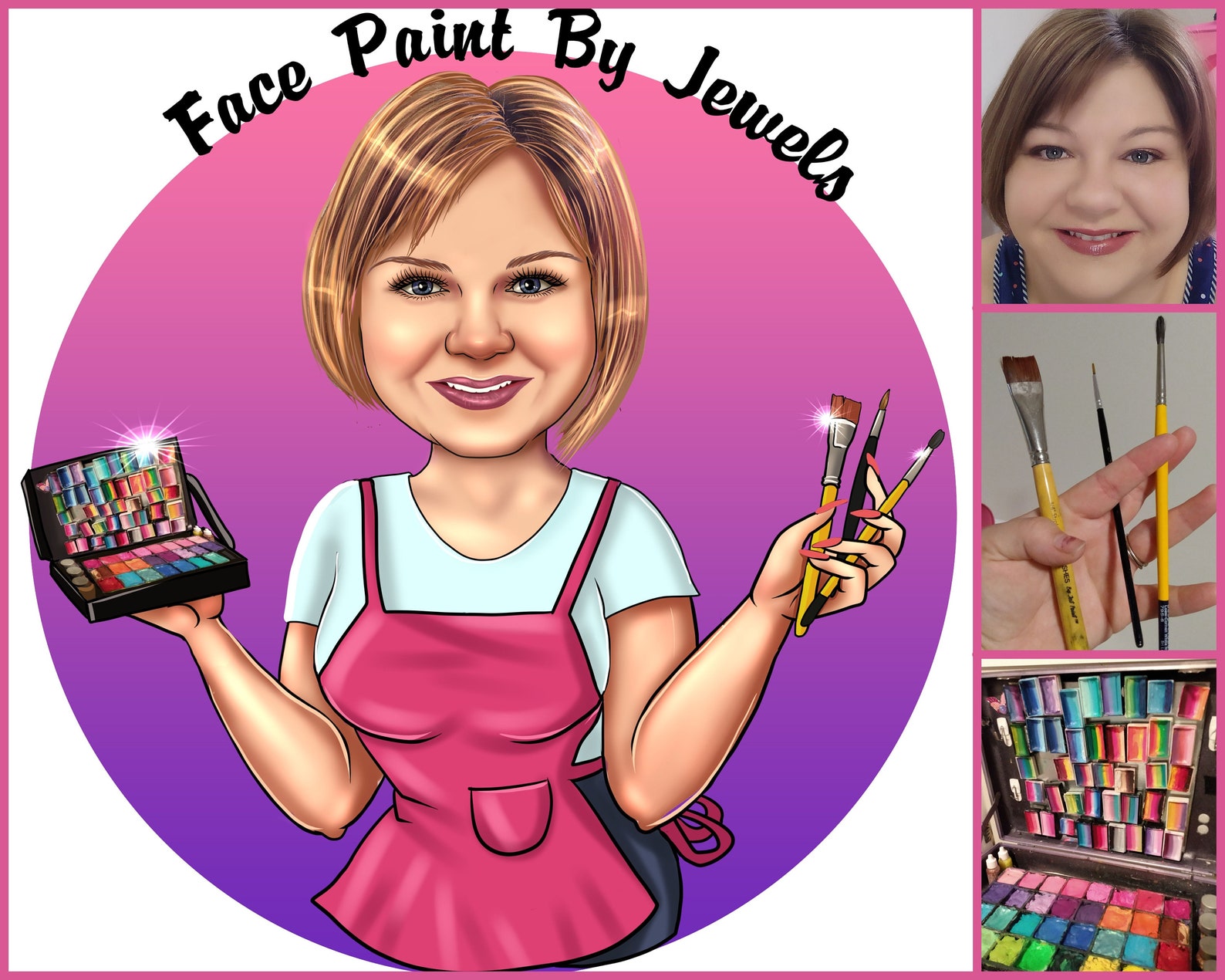 Face Painter Logo Design Custom Portrait for Your Business - Etsy