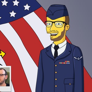 Airman Gift - Custom Cartoon Portrait from Photo, air force graduation