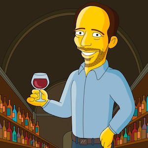 Regalo para amantes del vino: retrato de dibujos animados personalizado a partir de una foto / regalo para amantes del vino / regalos de vino para hombres / regalos de vino para mujeres / regalo de vino para papá