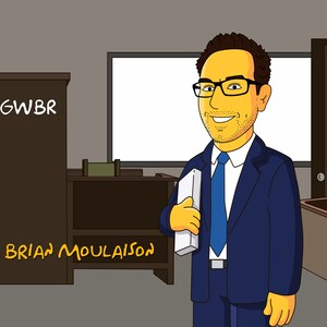 Dean Gift - Custom Portrait as Yellow Cartoon Character, college teacher, lecturer