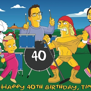 40th Birthday Gift - Cartoon Style Portrait / 40th birthday gift for man funny / 40th birthday gifts for women / 40th birthday gifts for her