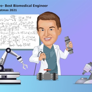 Biomedical Engineer Gift - Custom Caricature From Photo, biomedical science bme