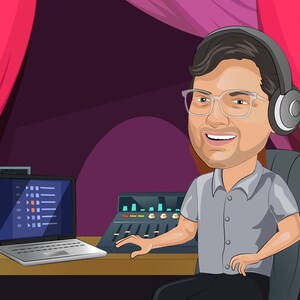 Stage Manager Gift - Custom Caricature From Photo, Stage Crew - Etsy