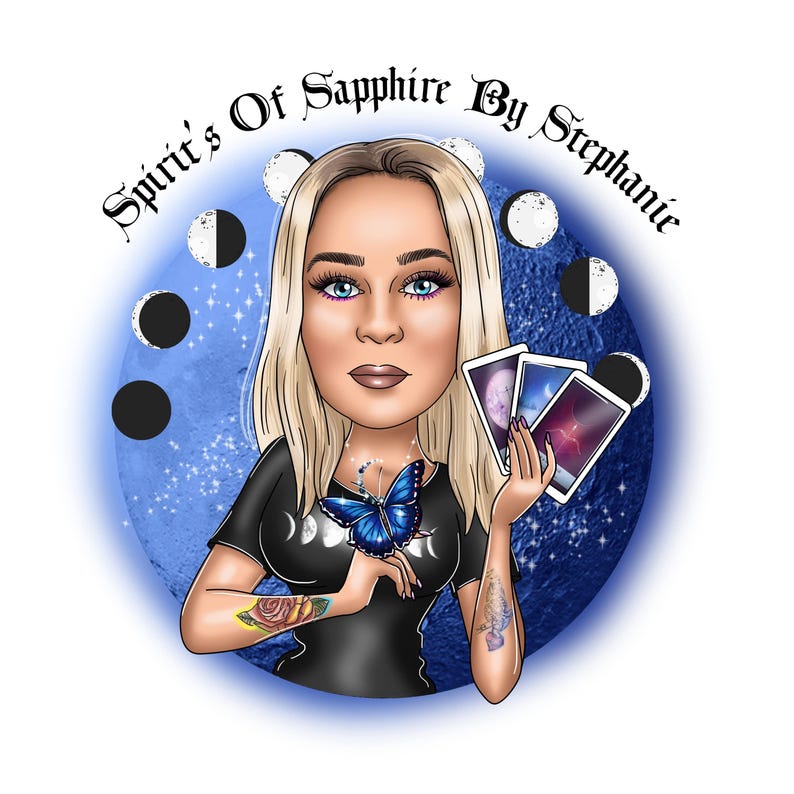 Tarot Logo - custom portrait logo for your business / tarot reading logo image 7