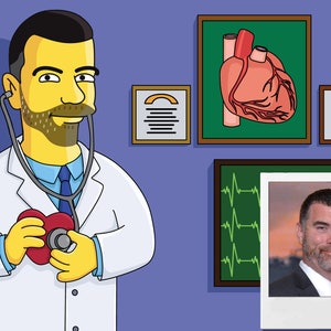 Cardiologist Gift  - Custom Portrait as Yellow Cartoon Character / Cardiologist Cartoon / Cardiologist Gift Idea / Cardiology Gift Idea