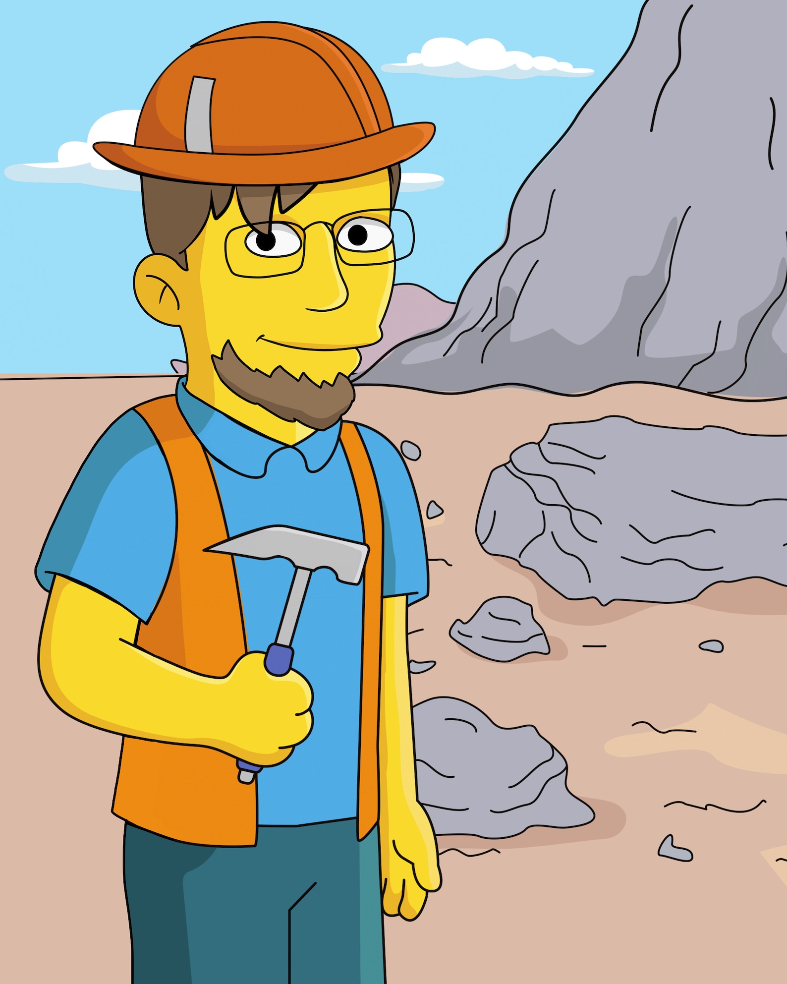 Geologist Gift Custom Portrait as Cartoon Character / | Etsy