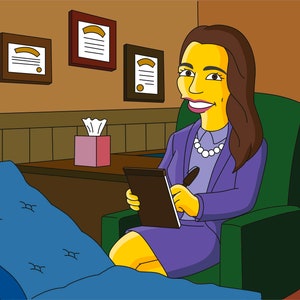 Psychology Student Gift  - Custom Portrait as Cartoon Character, psychology graduate, psychology major