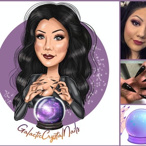 Logotipo místico: logotipo de retrato personalizado para su negocio / logotipo de tarot / logotipo espiritual