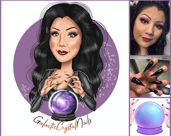 Mystical Logo - custom portrait logo for your business / tarot logo portrait / spiritual logo