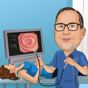 Endoscopy Nurse Caricature Gift: Custom Portrait Art (digital File) - Etsy
