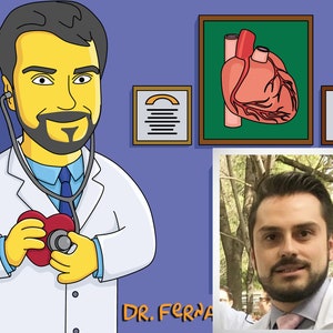 Heart Surgeon Gift  - Custom Portrait from Photo as Yellow Cartoon Character / Heart Specialist / Cardiology Gifts / Cardiology Art