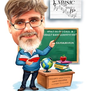 Retirement Gift Caricature from photo / retirement gift ideas /retirement caricature /coworkers retirement gifts fun retirement gift for men