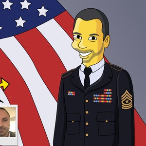 Regalo de sargento mayor - Retrato personalizado de la foto, sargento mayor del ejército, sgm e9