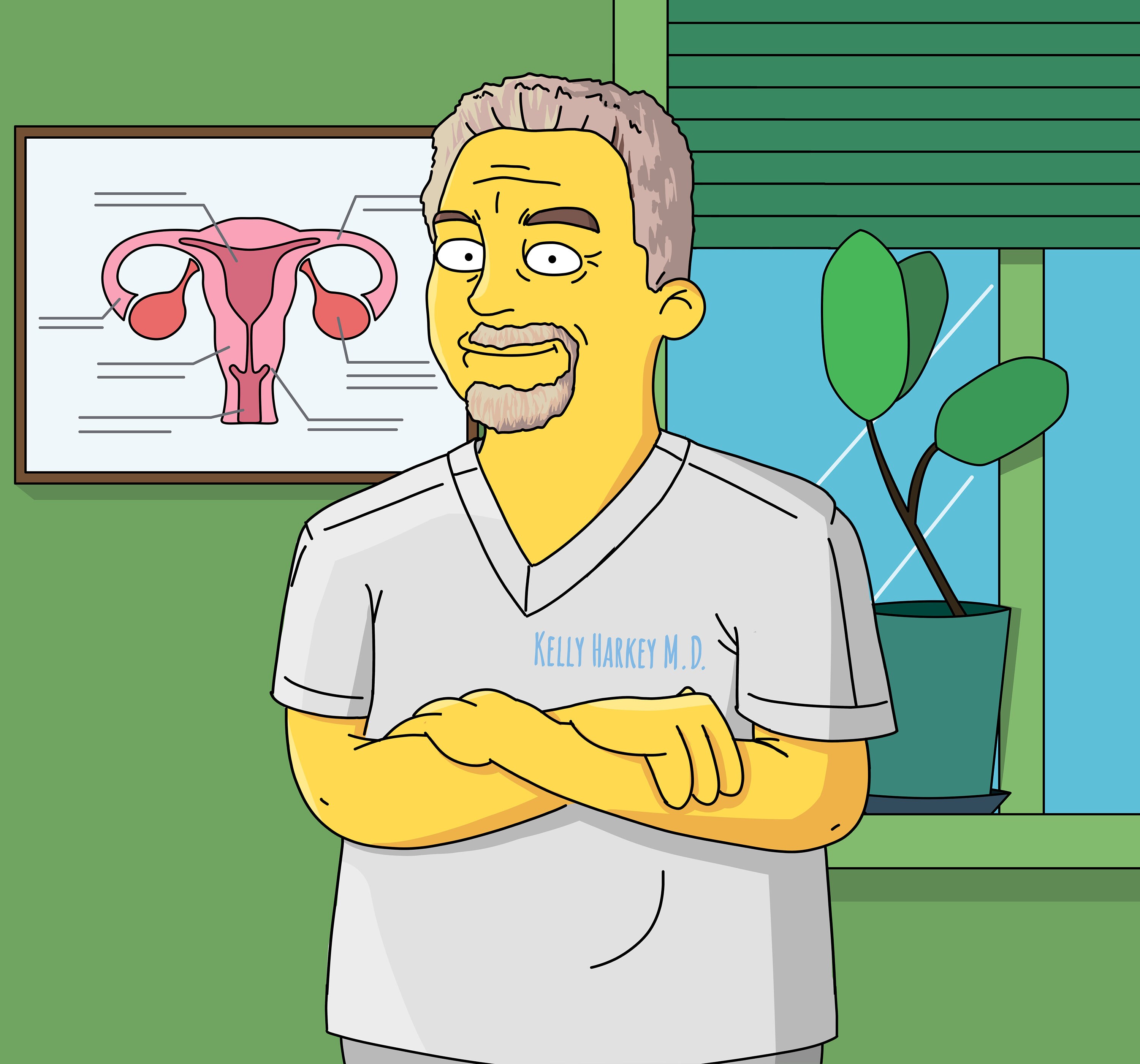 Gynecologist Gift - Custom Portrait as Cartoon Character ...