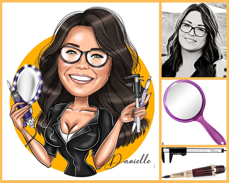 Microblading Logo Design Custom Portrait for Your Business - Etsy