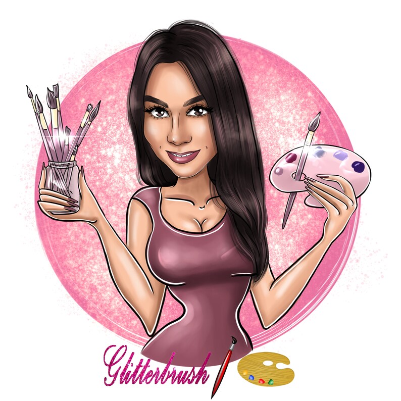 Face Painter Logo Design Custom Portrait for Your Business Etsy