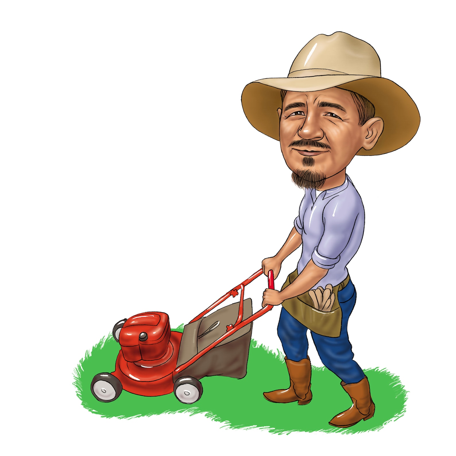 Lawn Care Logo custom portrait logo for your business / lawn Etsy