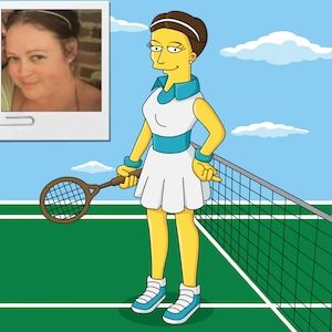 Tennis Player Gift  - Custom Cartoon Portrait from Photo / Tennis Coach Gift / Tennis Player Cartoon /Tennis Team Gifts for Women Caricature