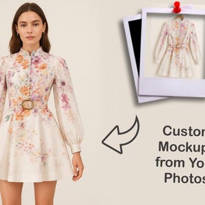 Custom Dress Mockup - Photo-Real Models Wearing Your Dress – Custom Mockup Service, clothes mockup, dress template