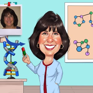 Geneticist Gift - Custom Caricature From Photo, Genetics gifts, genetic counselor