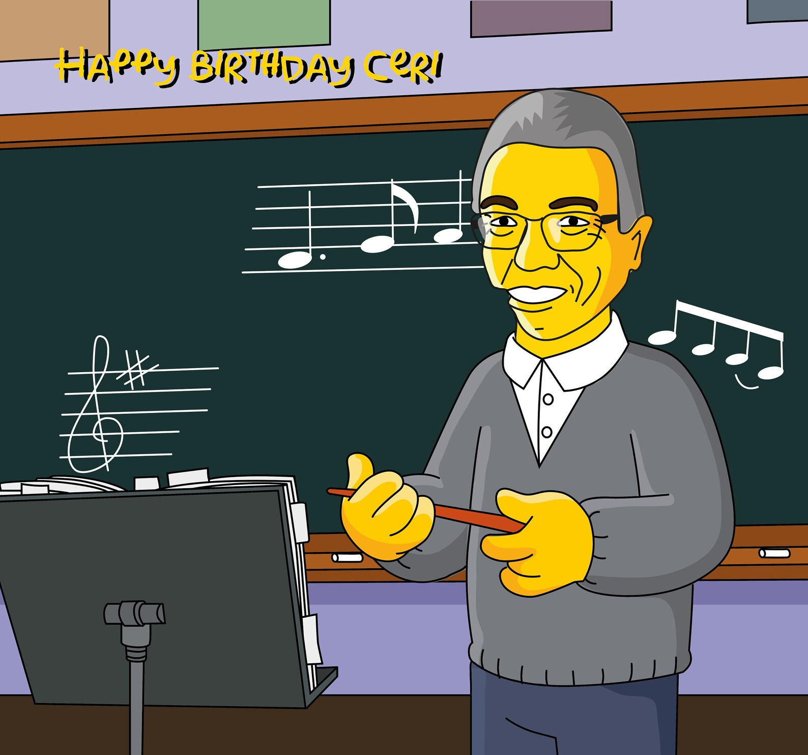 Music Therapist Gift Custom Portrait as Yellow Cartoon Etsy