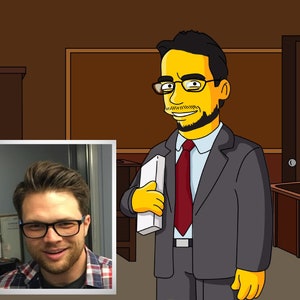 Jura Studium Geschenk - Cartoon Portrait / Jura Graduierte Geschenk / JuraStudent Geschenk / JuraStudent Geschenk / Jurist Abschluss