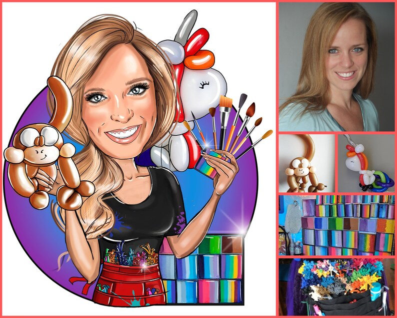 Face Painter Logo Design Custom Portrait for Your Business Etsy