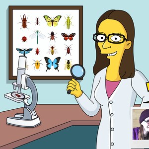 Entomologie Geschenk - Benutzerdefiniertes Porträt vom Foto als gelber Charakter, Entomologie Geschenk, Schmetterlingsliebhaber