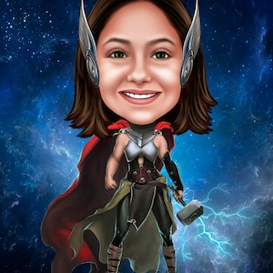 Thor Superhero Portrait from your photo
