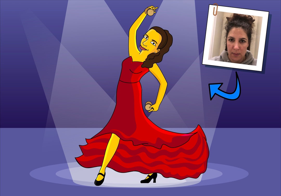 Player Gift Portrait as Cartoon Character / Etsy