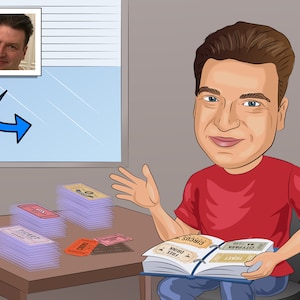 Ticketsammlergeschenk - Benutzerdefinierte Karikatur vom Foto, Ticketsammlung, Konzerterinnerungsstücke, Konzertkartengeschenk
