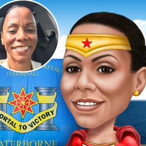 Woman Superhero Gift - Portrait from your photo, Hippolyta