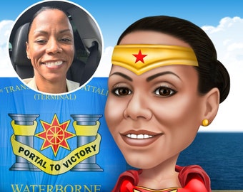 Woman Superhero Gift - Portrait from your photo, Hippolyta