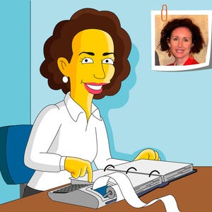 Accountant Gift  - Custom Portrait as Yellow Cartoon Character / Bookkeeper Gift / Accountant Gift Idea / Tax Accountant Gifts Tax Examiner