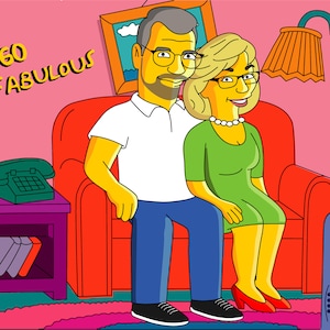 60th birthday gift for women - Cartoon Portrait / 60th birthday gift for mom / 60th birthday gift for her / 60 and fabulous