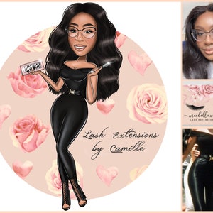 Lash Logo Design - cartoon logo for your business / Lash Maker Logo / Lashmaker branding / lashes logo