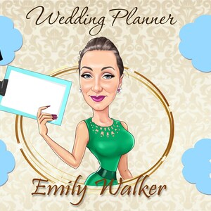 Diseño de logotipo de organizador de bodas: retrato personalizado para el logotipo de su empresa / logotipo de organizador de eventos / logotipo de planificación de bodas / logotipo de planificación de eventos