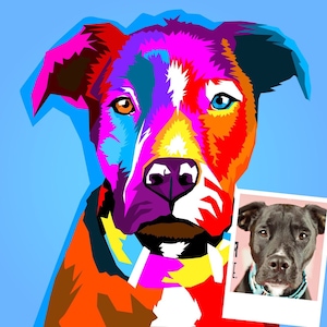 Custom WPAP Pet Portrait / wedha pet portrait / wpap art