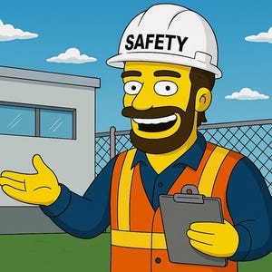 Safety Manager Gift  - Custom Cartoon Portrait from Photo, Health and Safety Officer, Safety Inspector