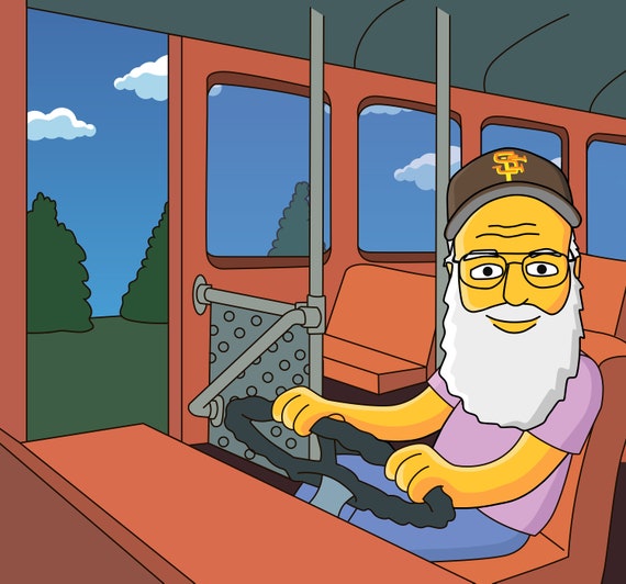 Bus Driver Gift Custom Portrait From Photo as Yellow Cartoon - Etsy Singapore Bus Driver Gift Custom Portrait From Photo as Yellow Cartoon - Etsy Singapore