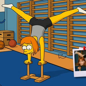 Handstand Gift - Custom Yellow Portrait from Photo, hand balance