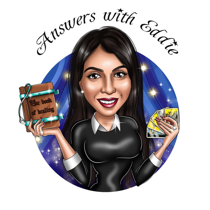 Tarot Logo - custom portrait logo for your business / tarot reading logo image 8