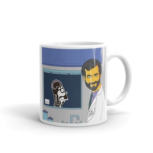 Radiologic technologist mug with yellow cartoon character, radiology mug, radiography student gift, rad/x-ray tech mug, radiologist mug