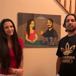 Cadeaus pokerspeler - aangepast cartoonportret van foto / pokerkunst / pokercadeaus voor mannen / pokerkunstwerk / cadeau kaartspeler / cadeau gokker afbeelding 2