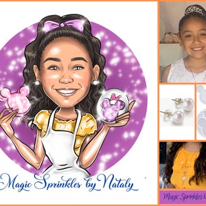 Custom Cartoon Logo: Kids Boutique Business Logo (Digital) Custom Half Body