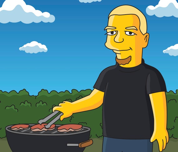 BBQ Caricature From Photo, Funny BBQ Gift for Men, BBQ or Grill